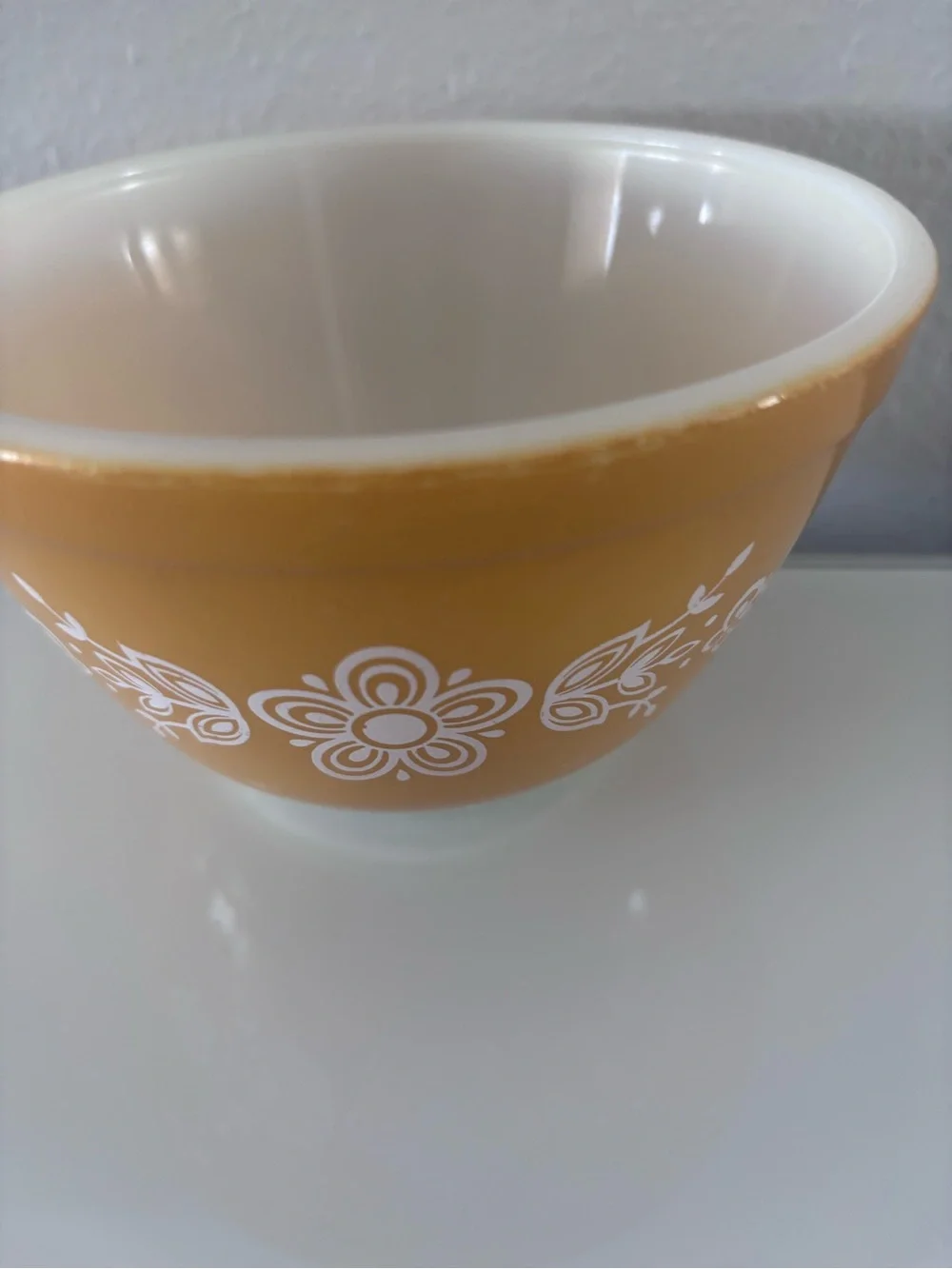 Vintage PYREX 401 Butterfly Gold Mixing Bowl 750 ml 1970s USA
